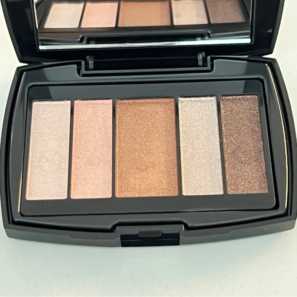 NWT Lancôme Eyeshadow 5Palette HWSNOW metalic PinkCopperGoldSilverBronzeBrown